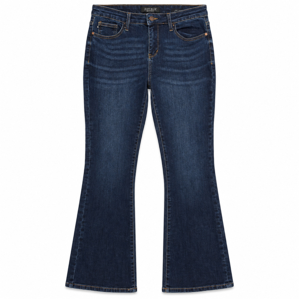 Judy Blue Jeans Womens Size 31 Blue Dark Wash Mid Rise Bootcut Stretch Denim